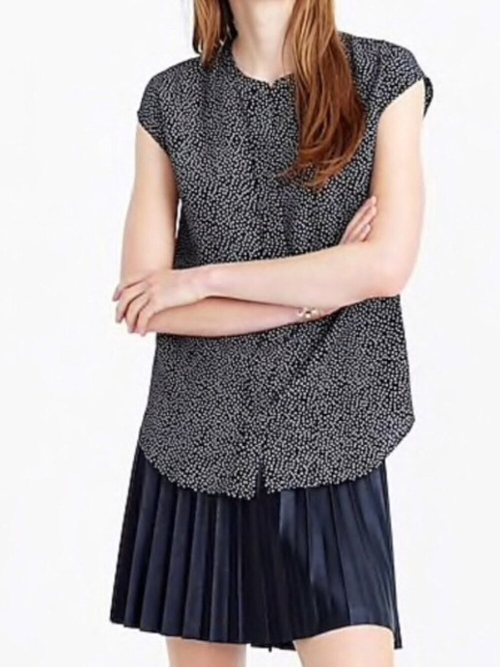 J. Crew | Silk Constellation Dot Top
